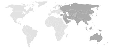 world map North America